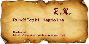 Rubóczki Magdolna névjegykártya